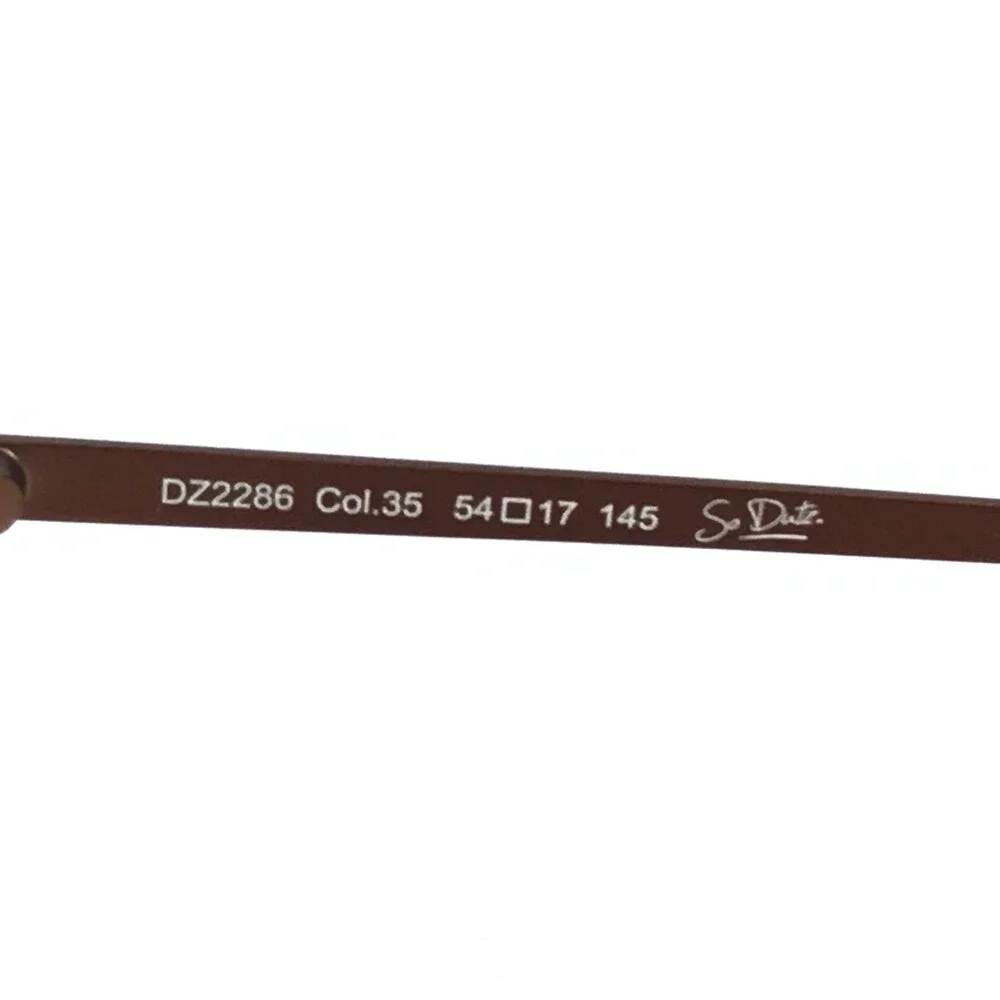 Dutz Eyeglasses Frames DZ2286 Col. 35 Brown Gray Rectangle Full Rim 54-17-145